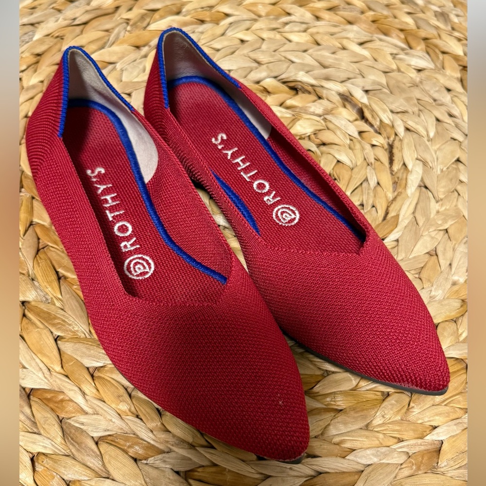Rothy’s flats red size US7 1/2